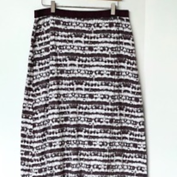 Fresh Produce Maxi Skirt Size XL Purple Gray Pull On Elastic Waist 100% Cotton - Picture 1 of 6